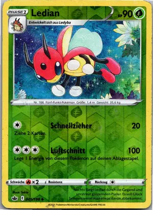 Pokémon-Karte Ledian 005/198 Schaurige Herrschaft
