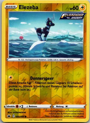 Pokémon-Karte Elezeba 050/198 Schaurige Herrschaft