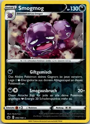 Pokémon-Karte Smogmog 095/198 Schaurige Herrschaft