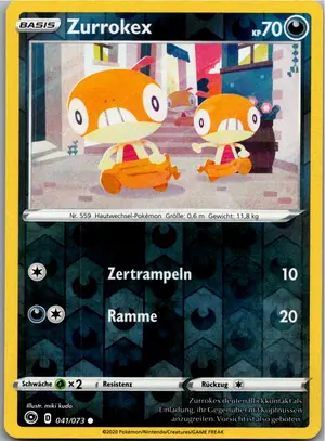 Pokémon-Karte Zurrokex 041/073 Weg des Champs
