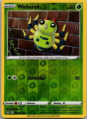 Pokémon-Karte Webarak 003/195 Silberne Sturmwinde