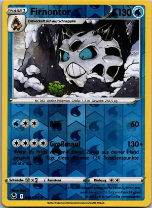 Pokémon-Karte Firnontor 042/195 Silberne Sturmwinde