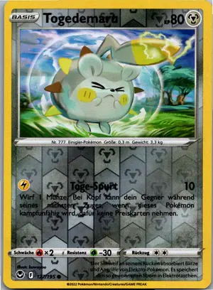 Pokémon-Karte Togedemaru 127/195 Silberne Sturmwinde