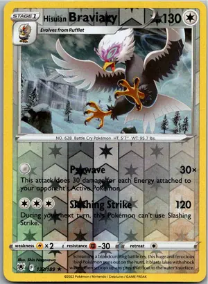 Pokémon-Karte Hisuian Braviary 132/189 Astralglanz