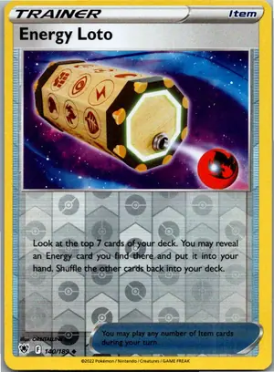 Pokémon-Karte Energy Loto 140/189 Astralglanz
