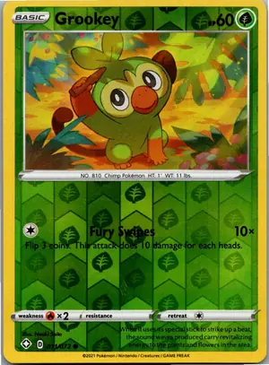Pokémon-Karte Grookey Chimpep 011/072 Glänzendes Schicksal