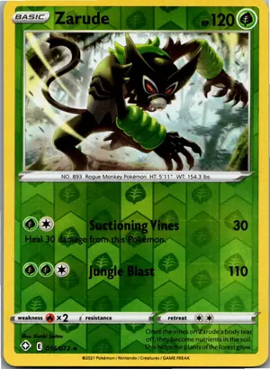 Pokémon-Karte Zarude 016/072 Glänzendes Schicksal
