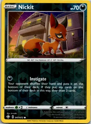Pokémon-Karte Nickit Kleptifux 047/072 Glänzendes Schicksal