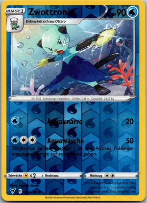 Pokémon-Karte Zwottronin 034/185 Farbenschock