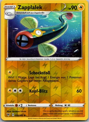 Pokémon-Karte Zapplalek 058/185 Farbenschock