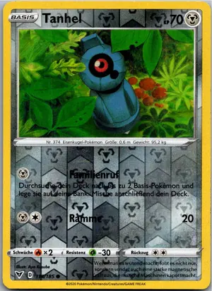 Pokémon-Karte Tanhel 116/185 Farbenschock