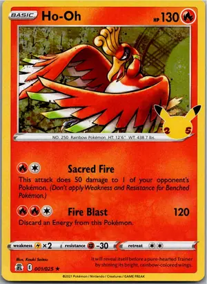 Pokémon-Karte Ho-Oh 001/025 Celebrations