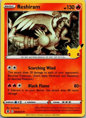 Pokémon-Karte Reshiram 002/025 Celebrations