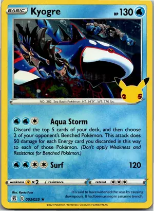 Pokémon-Karte Kyogre 003/025 Celebrations