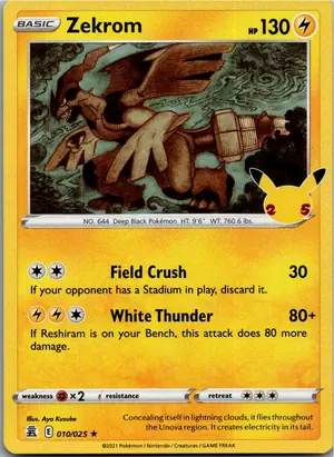 Pokémon-Karte Zekrom 010/025 Celebrations
