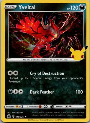 Pokémon-Karte Yveltal 019/025 Celebrations