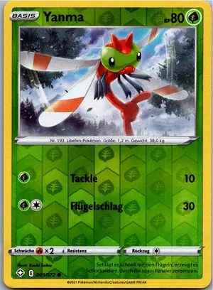 Pokémon-Karte Yanma 001/072 Glänzendes Schicksal