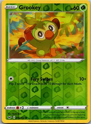 Pokémon-Karte Grookey Chimpep 010/202 Schwert & Schild