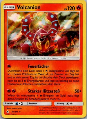 Pokémon-Karte Volcanion 25/214 Kräfte im Einklang