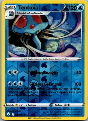 Pokémon-Karte Tentoxa 027/203 Drachenwandel