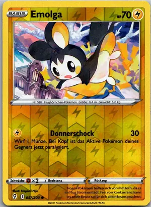 Pokémon-Karte Emolga 057/203 Drachenwandel