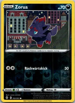 Pokémon-Karte Zorua 102/203 Drachenwandel