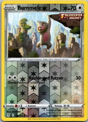 Pokémon-Karte Bummelz 129/203 Drachenwandel