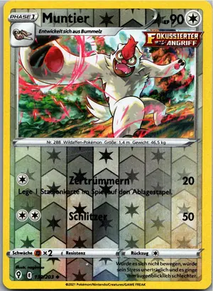 Pokémon-Karte Muntier 130/203 Drachenwandel