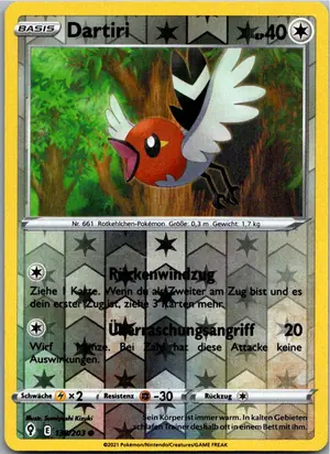 Pokémon-Karte Dartiri 138/203 Drachenwandel