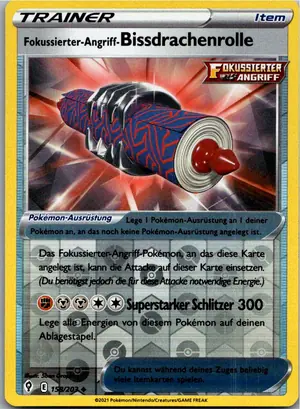 Pokémon-Karte Fokussierter-Angriff-Bissdrachenrolle 158/203 Drachenwandel