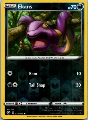 Pokémon-Karte Ekans Rettan 033/073 Weg des Champs