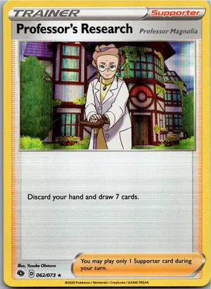 Pokémon-Karte Professor's Research (Professor Magnolia) 062/073 Weg des Champs