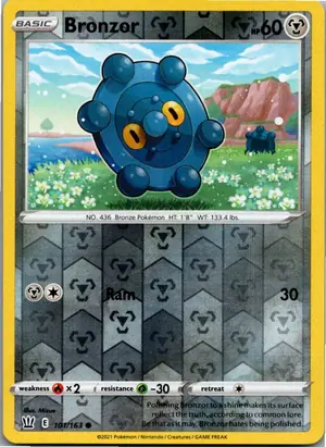 Pokémon-Karte Bronzor Bronzel 101/163 Kampfstile