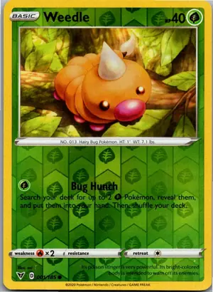 Pokémon-Karte Weedle Hornliu 001/185 Farbenschock