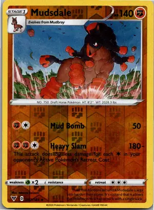 Pokémon-Karte Mudsdale Pampross 097/185 Farbenschock