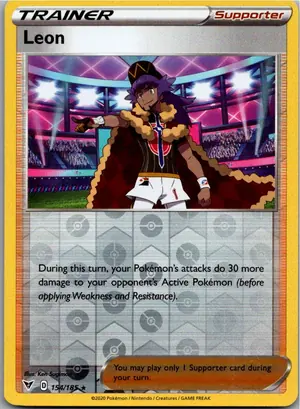 Pokémon-Karte Leon Delion 154/185 Farbenschock