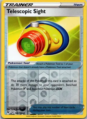 Pokémon-Karte Telescopic Sight 160/185 Farbenschock