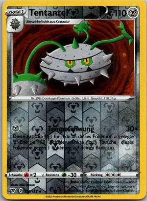 Pokémon-Karte Tentantel 124/185 Farbenschock