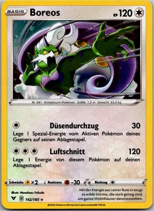 Pokémon-Karte Boreos 142/185 Farbenschock