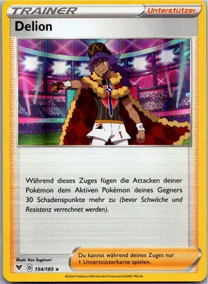 Pokémon-Karte Delion 154/185 Farbenschock