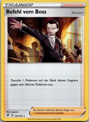 Pokémon-Karte Befehl vom Boss 154/192 Clash der Rebellen
