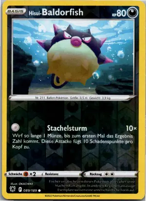 Pokémon-Karte Hisui-Baldorfish 089/189 Astralglanz