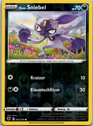 Pokémon-Karte Hisui-Sniebel 092/189 Astralglanz