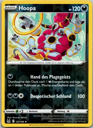 Pokémon-Karte Hoopa 122/196 Verlorener Ursprung