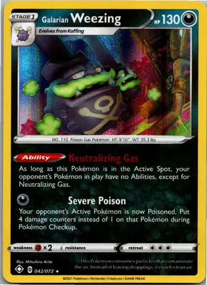 Galarian Weezing Smogmog Exemplar 1,25 €