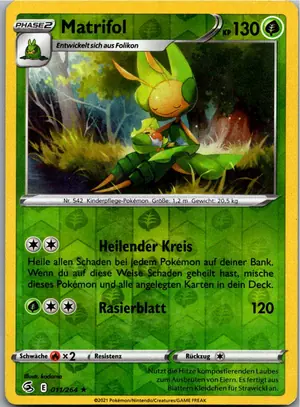 Pokémon-Karte Matrifol 011/264 Fusionsangriff