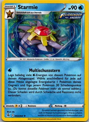 Pokémon-Karte Starmie 053/264 Fusionsangriff