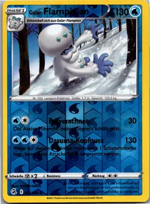 Pokémon-Karte Galar-Flampivian 072/264 Fusionsangriff