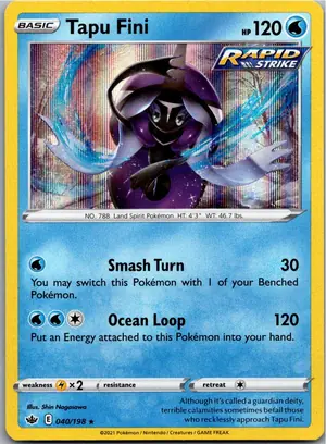 Pokémon-Karte Tapu Fini Kapu-Kime 040/198 Schaurige Herrschaft