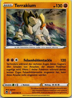 Pokémon-Karte Terrakium 097/195 Silberne Sturmwinde
